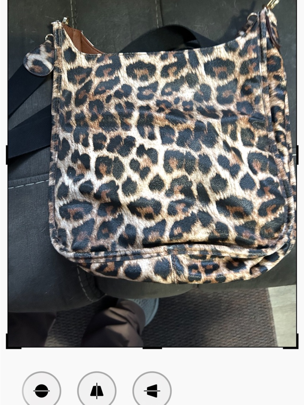 Leopard Print Crossbody Bag - Brown & Black